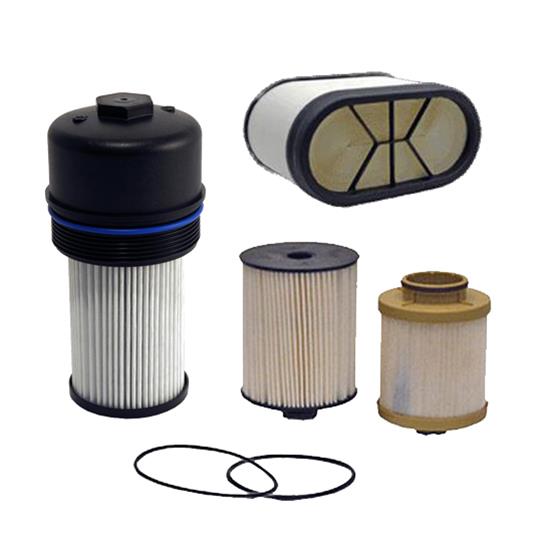 assortment of wix filters for a diesel ford truck