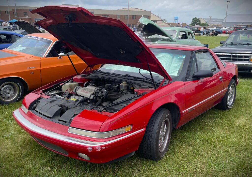 Buick Reatta with hood up