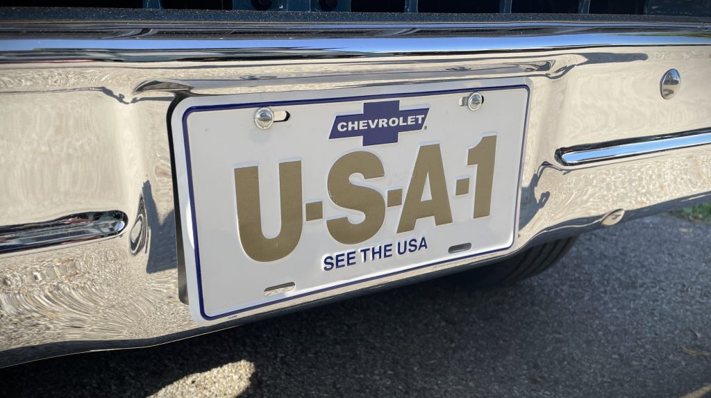 Chevy USA-1 See the USA License Plate
