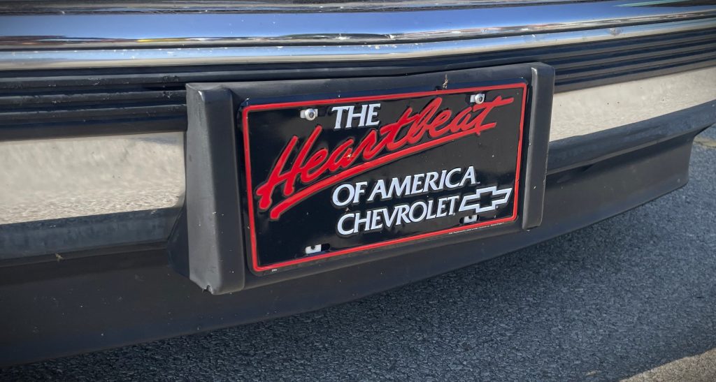 Chevy Heartbeat of America License Plate